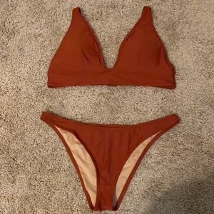 J.Crew bikini set in Rock red